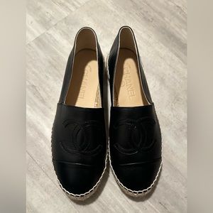 Black Chanel espadrilles NEW with box and dust bags